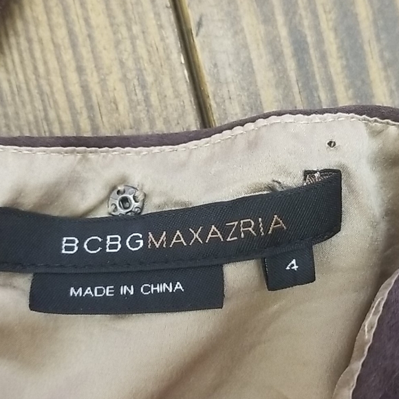 BCBG Maxazria Brown Silk Halter Dress Size 4 - Picture 3 of 5